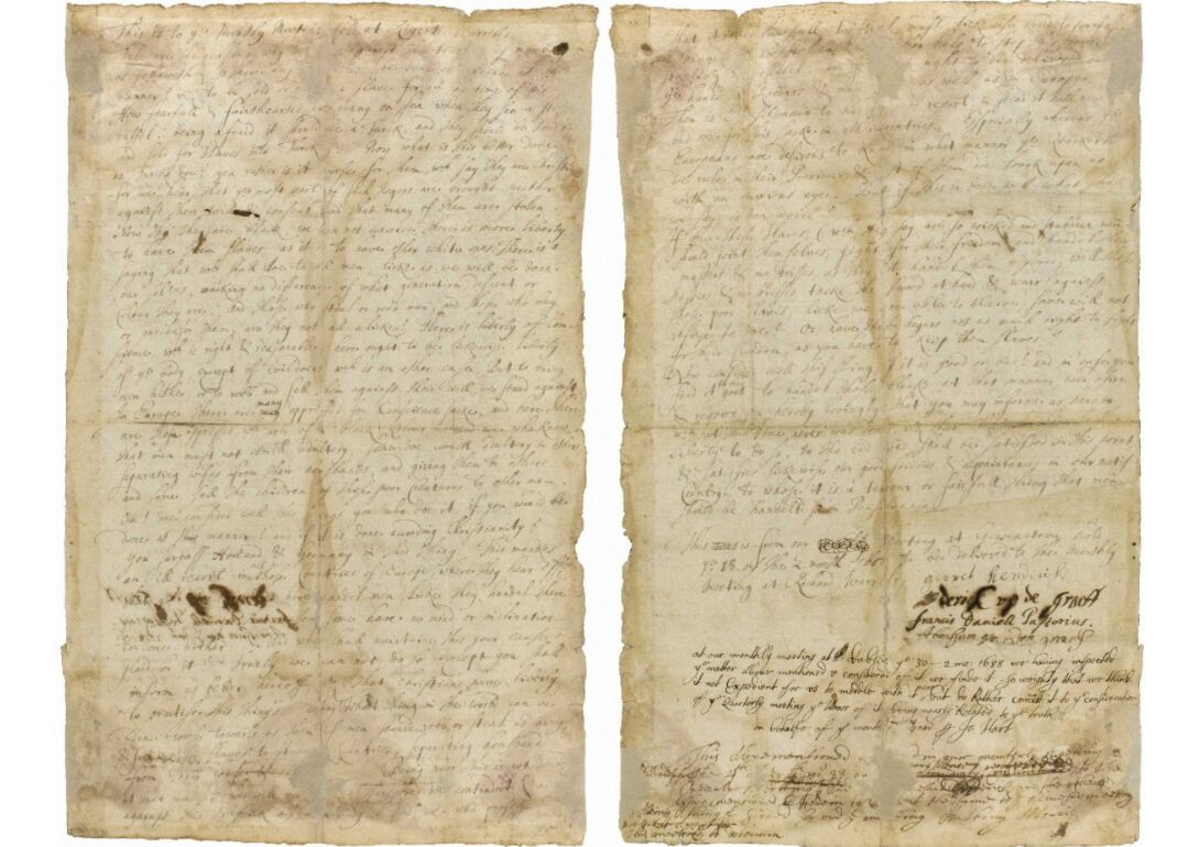 1688: Germantown Quaker petition against slavery